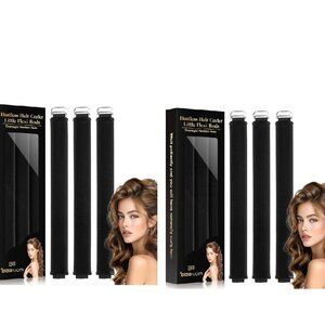 2 - Overnight Heatless Hair Curler to Sleep in, Satin Velvet Curls Flexi Blowout